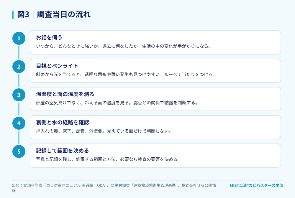 図3|調査当日の流れ。